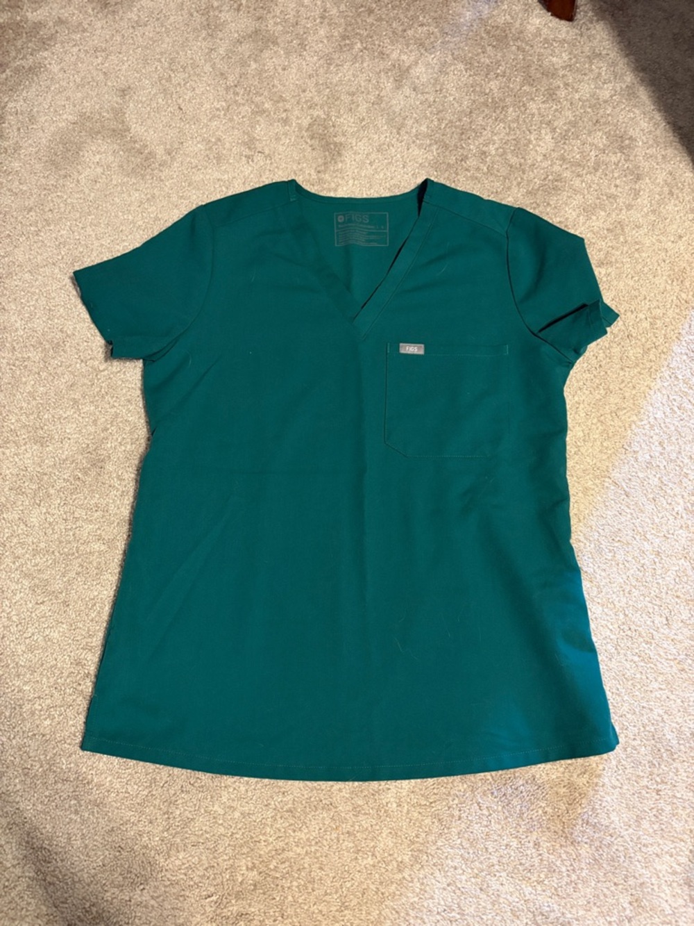 Figs Hunter Green One Pocket Scrub Top
